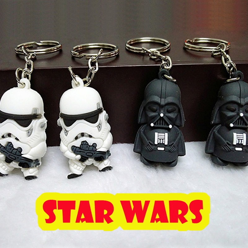 推荐Star Wars Keychain Ring PVC Cartoon 3D Mandalorian Figur