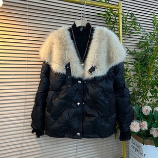 200斤胖MM加厚保暖女士棉服外套潮 女装 减龄慵懒感短款 面包服大码