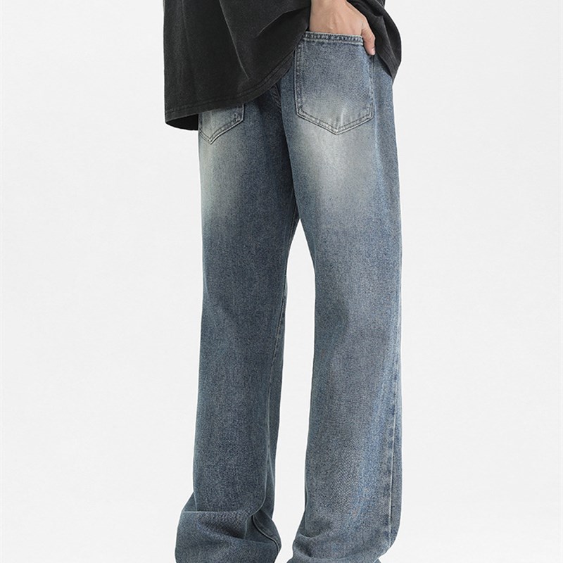 ACU男装|男士牛仔裤春夏t季2024新品美式裤子直筒宽松水洗微喇叭