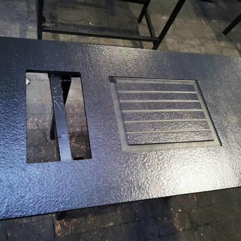 火烧石面板定制茶几电视柜餐桌台面家用I转盘功夫茶台面板室外黑