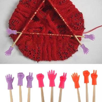 速发6pcs Knitting Needles Point Protectors Needle Tip Stoppe