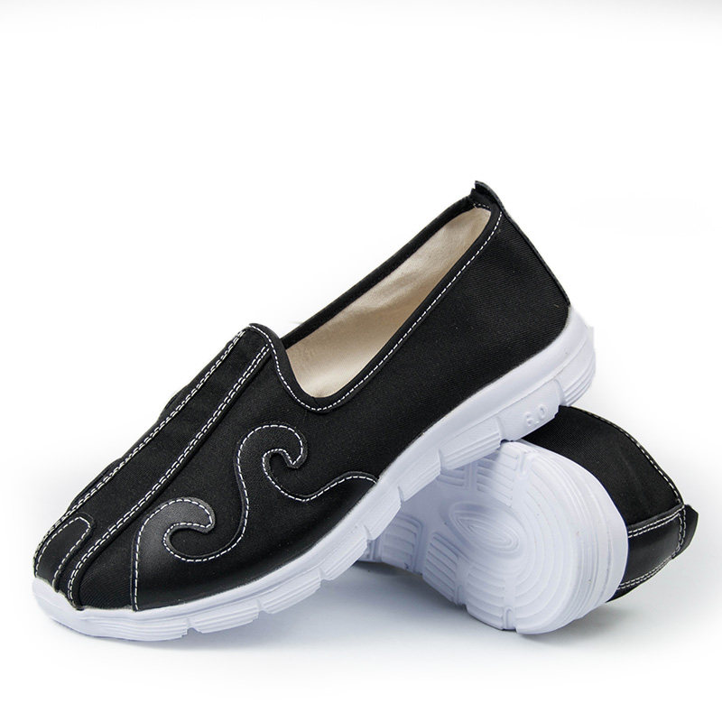 春夏季武术鞋男超轻练功太极鞋女布鞋帆布休闲居士中w国风修行云