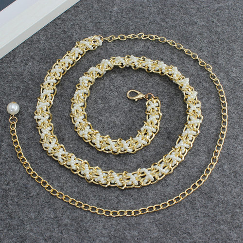 现货Faashion Elegant Beaded Hook 1Pcs Pearl Decorative Metal
