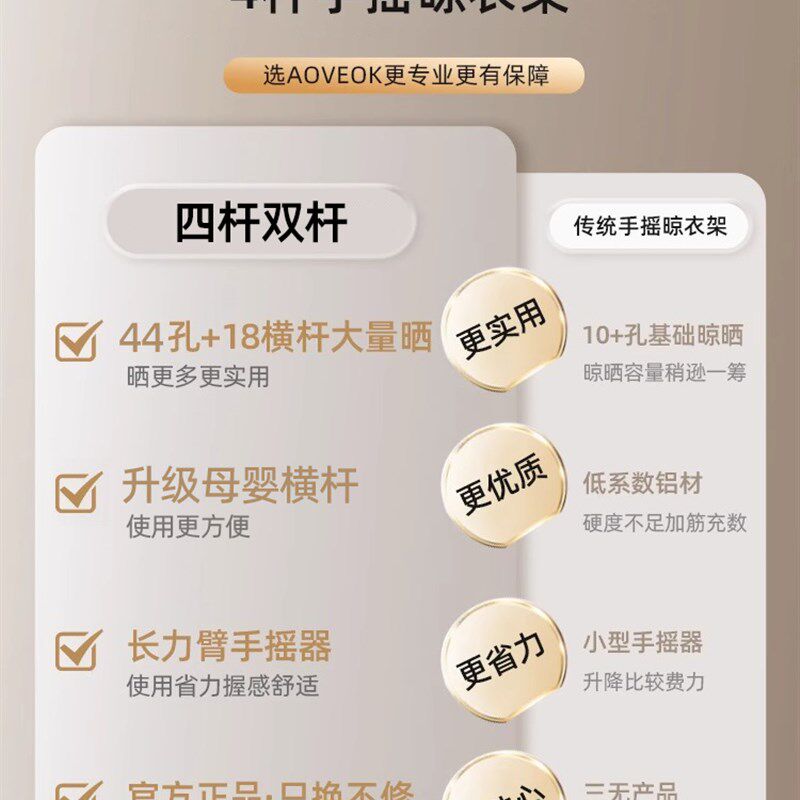 阳台晾衣架升降手摇晾衣杆家用晒衣杆手动式晒衣架凉神器晾衣米居