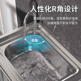 不锈钢水槽带平台支架洗碗池洗菜盆托架置物架水槽水池子家用移动