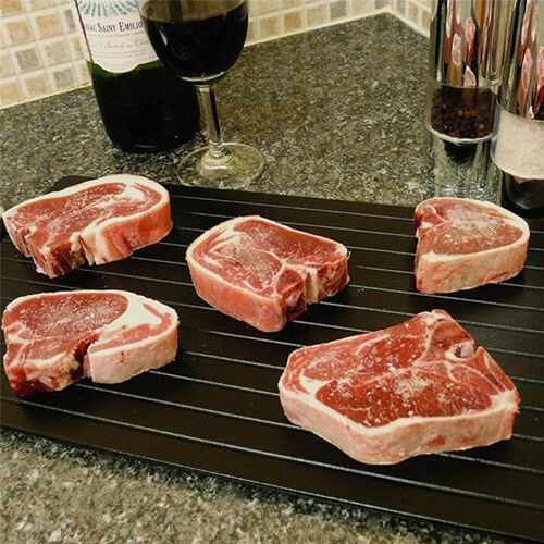 Fast Defrosting Tray Thaw Food Meat thawing Fruit Sea Fish Q