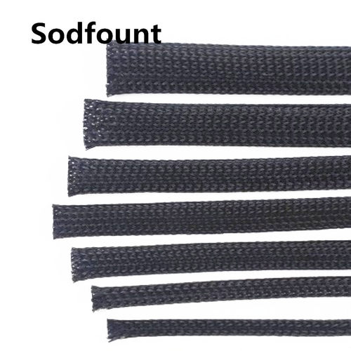 10M Cable Sleeve black Wire Protection PET Nylon Cable wire