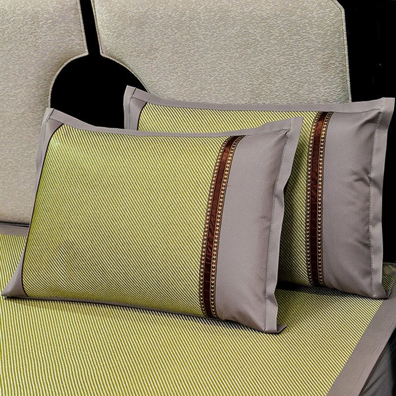 高品冰藤席三件套可折叠养生刺绣双面用空调凉席床笠款藤席3件套,床上用品,藤席,淘宝优惠券,粉丝福利购,淘宝优惠卷