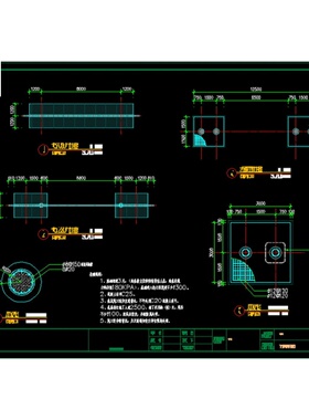 一套8米宽竹结构的景区入口大y门牌坊施工CAD图纸竹大门竹牌坊