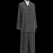 男女款 冬季 僧服套装 泥料僧衣出家人小褂比丘尼短褂浅灰色僧服