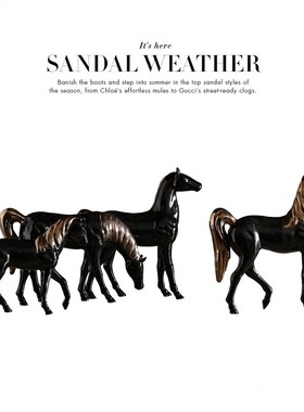 现代客厅酒柜装饰马摆件工艺品摆设 创意家居饰品风水动物陶瓷马