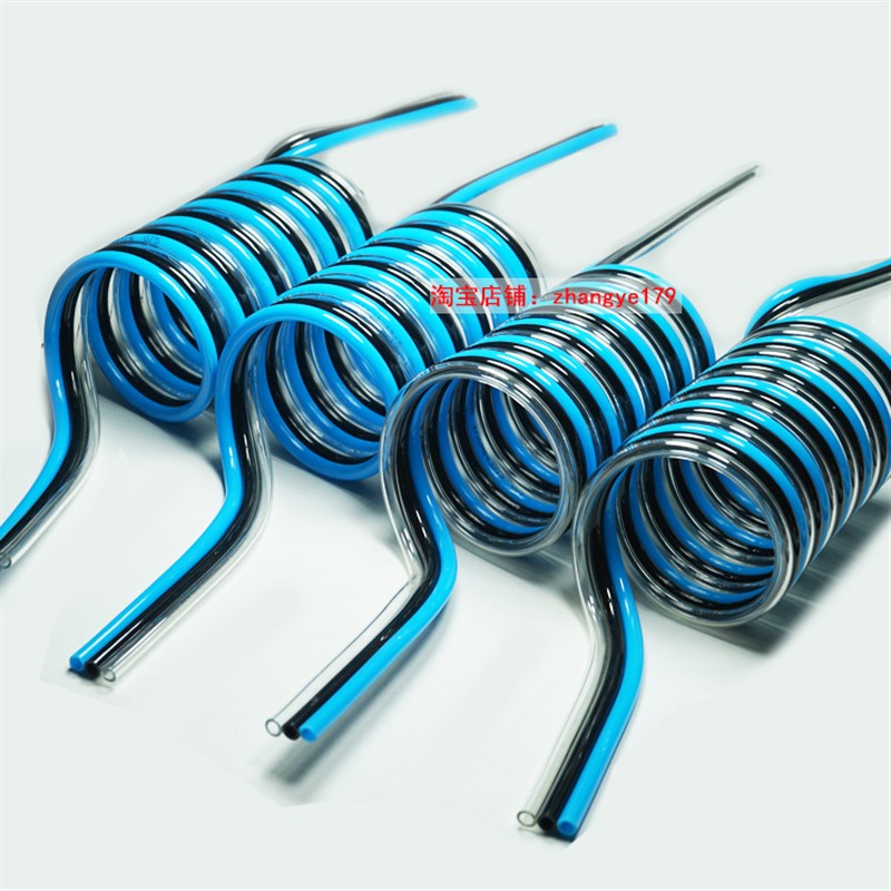 按需定制TPU双排三排弹簧软管4mm耐压耐磨四排多排伸缩螺旋气管