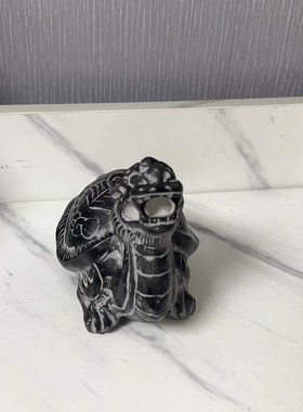 山西青石桌面摆件工艺品龙龟