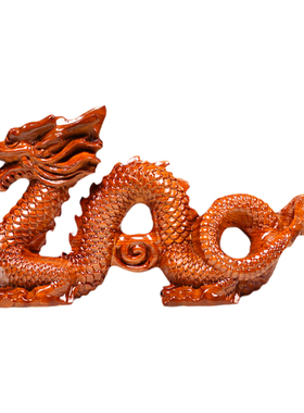 花梨木质五爪龙摆件补角实木雕刻龙生肖龙木龙家居客厅开业送礼品