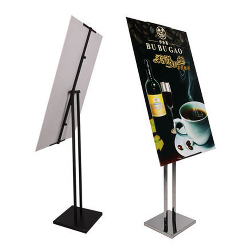 单面KT板展架不锈钢海报架 广告架子POPK展示架 立牌广告牌指示牌