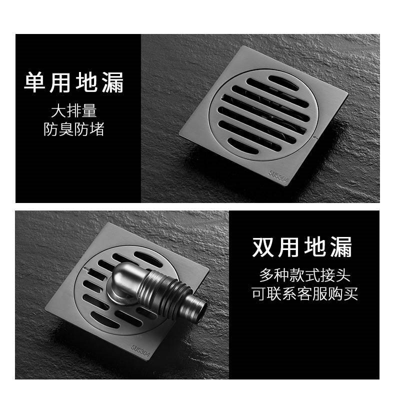牛元加厚不锈钢地漏 纯铜防臭厨卫阳台地漏 洗衣机地漏10x10厘米图片