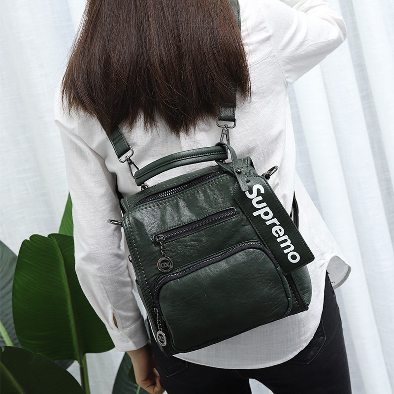 韩版潮女士休闲春夏软皮洋气质多口袋大包手提单肩斜挎包双肩背包,箱包皮具/热销女包/男包,双肩背包,淘宝优惠券,粉丝福利购,淘宝优惠卷