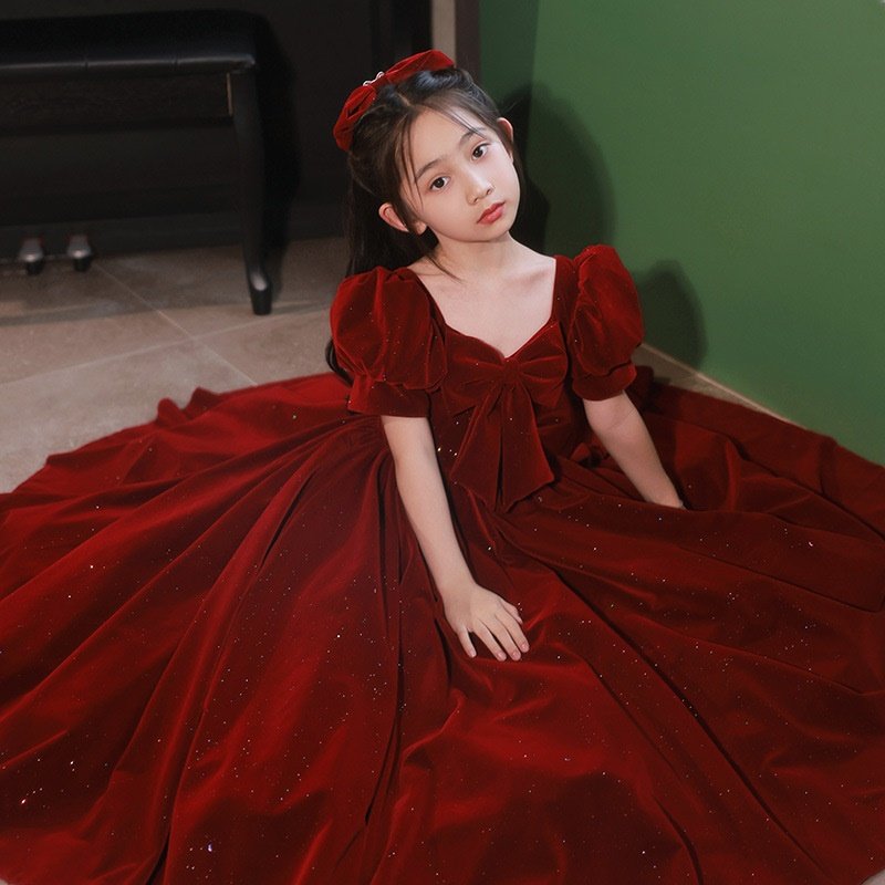 女童生日宴会裙子连衣裙晚礼服轻奢小众高端十岁生日女孩公主裙图片