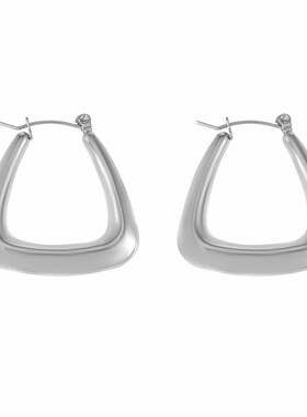 空气质感U形法式女孩百p搭个性耳环钛钢镀18k金时尚通勤耳饰 F417