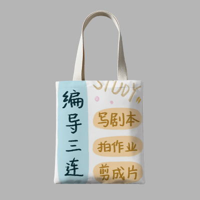 学科专业帆布袋文字汉语言定制帆布包单肩包文化手提学生装书C139