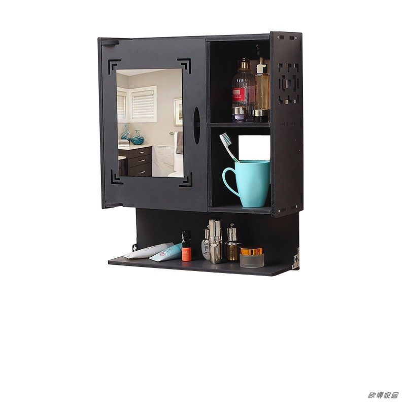 浴室镜柜挂墙式卫生间洗漱台镜子带置物架壁挂厕所洗手间现代简约