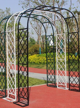 CE2Q铁艺加粗j加厚网格爬藤架拱门篱笆装饰花架月季铁线莲户外植