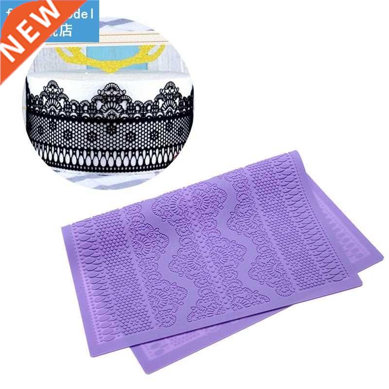 推荐1pc Lace Fondant Mold Non-Stick  Lace Cake Mat Silicone