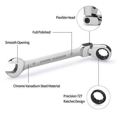 速发Flexible Combination Wrench Chrome Vanadium Opened Ring