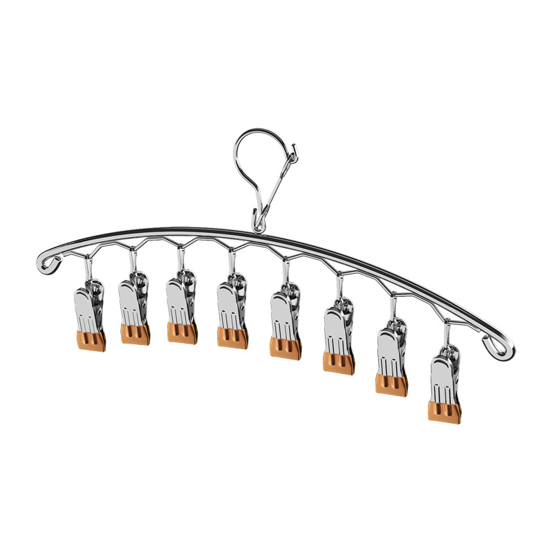 多夹子晾衣架家用j不锈钢晒袜子架多功能防风内衣宿舍挂钩袜架衣