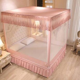 家用防尘顶加密加厚1.5米1.8m儿童防摔2022新款 坐床式 蚊帐一体式