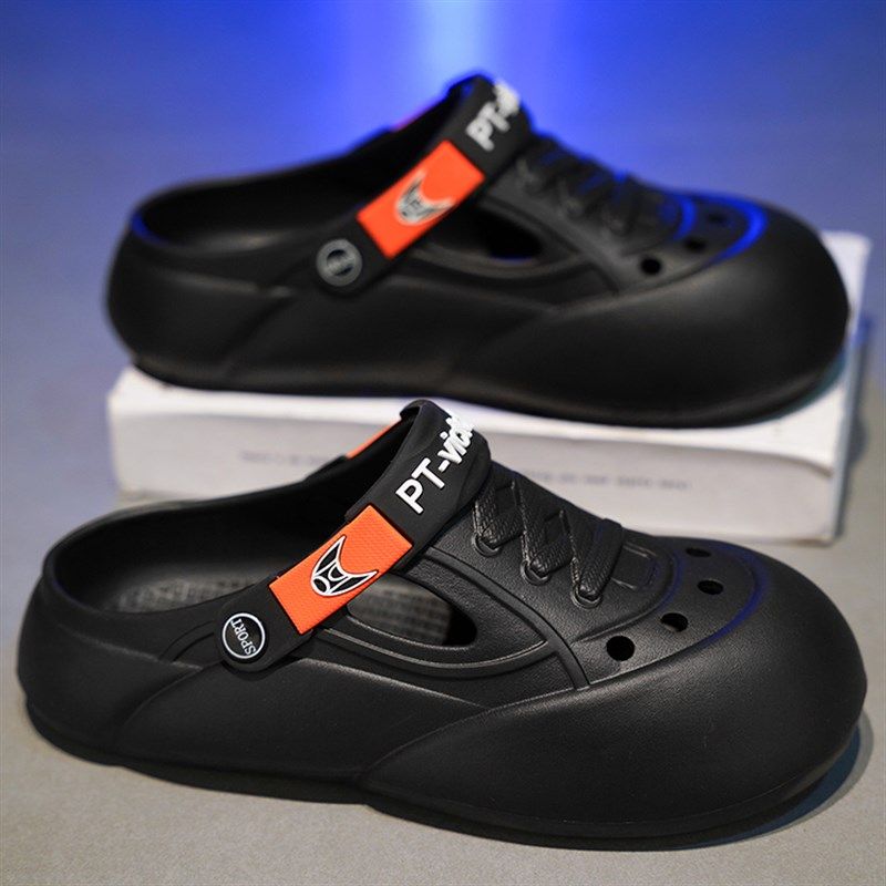 大头凉鞋男款夏季大码47两穿洞洞鞋46外穿休闲运动沙滩包头拖鞋45,流行男鞋,包头拖,淘宝优惠券,粉丝福利购,淘宝优惠卷