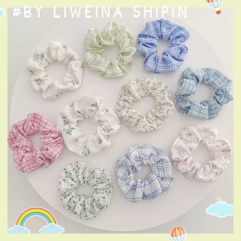 现货3/5/Pcs Silk Scrunchies Print Leopard Scrunchie XSet Ela