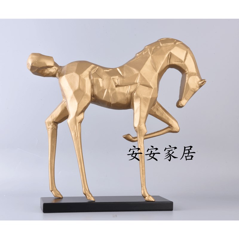 现货仿古木马摆件古铜色牛群艺术品大号样板房R金属手工艺品家居