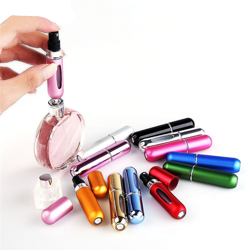 推荐5ml Portable Mini Aluminum Refillable Perfume Bottle Wit