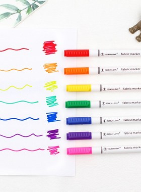 8 Pcs/Set Clothes Textile Marker Fabric Paint Pen DIY Craft