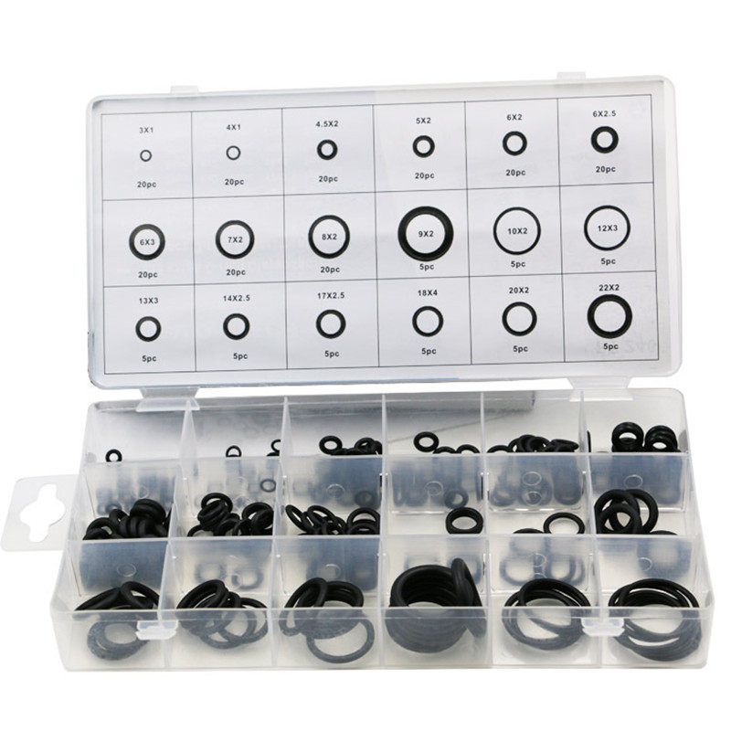 18 Sizes 225pcsTool Rsubber O Ring O-Ring Washer Seals Assor