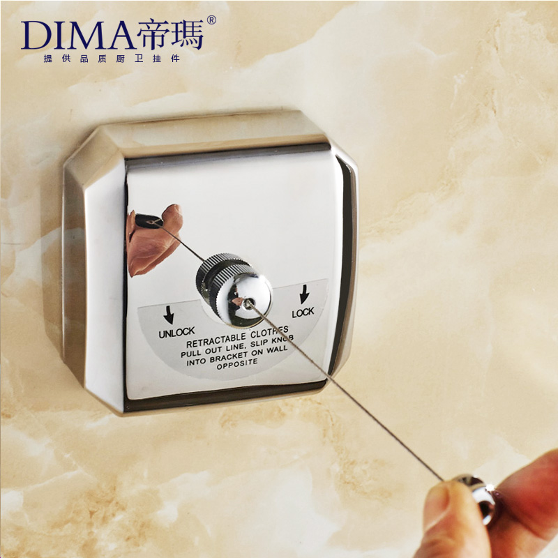 隐形可伸缩挂晾衣绳免打孔收缩钢丝绳子壁挂室内阳台酒店浴室神器