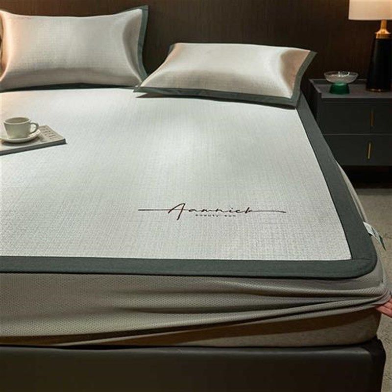 凉席夏天冰丝席子三件套可水洗床笠款藤席学生宿舍单人空调席夏季,床上用品,冰丝席,淘宝优惠券,粉丝福利购,淘宝优惠卷