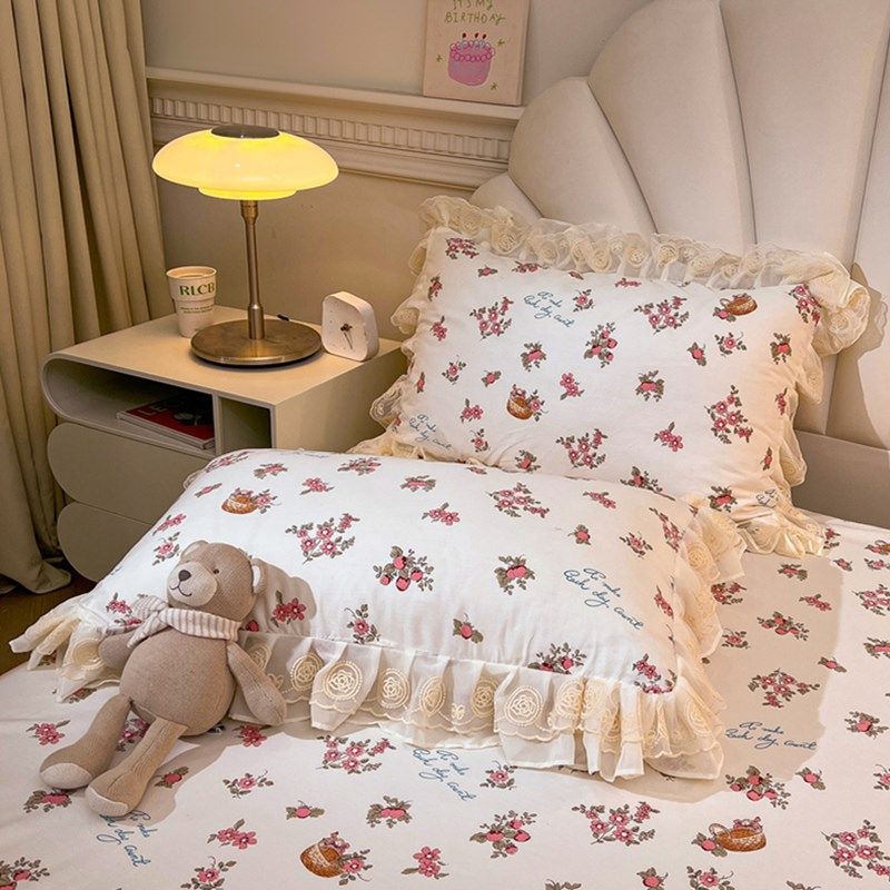 公主风全棉单件床裙100小清新碎花床单套罩三四件套2024新款,床上用品,床裙,淘宝优惠券,粉丝福利购,淘宝优惠卷