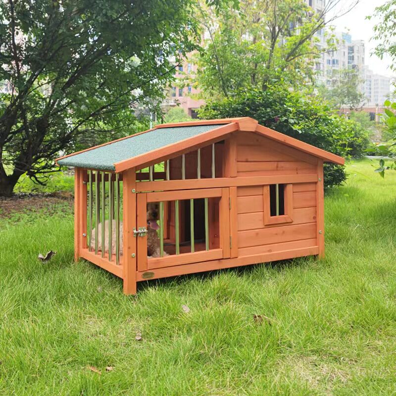 新品狗屋室外防雨泰迪博美木制狗窝中小型犬O舍室内阳台猫笼户外