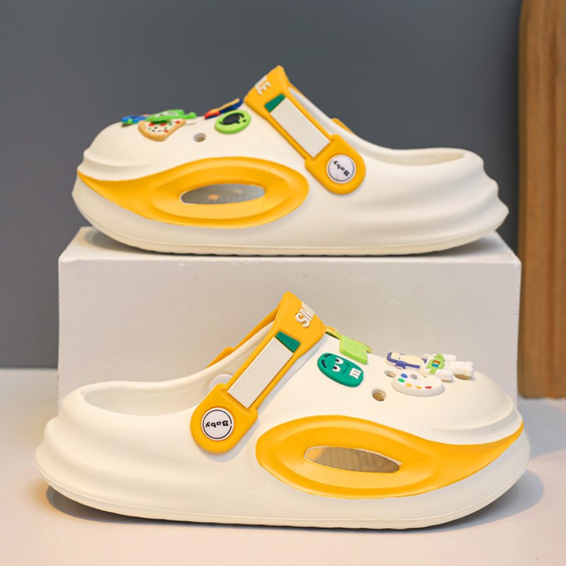 儿童凉拖鞋男童夏款防滑防臭2025新款沙滩洞洞鞋男孩夏天两穿凉鞋