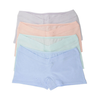 春季孕妇轻薄四角内裤纯棉低腰托腹孕G期产后全棉平角大码防走光