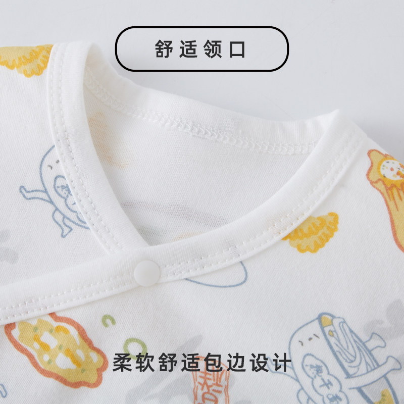 新品婴儿衣服春秋款包屁衣纯色无骨长袖三角哈衣新生儿打底内衣连