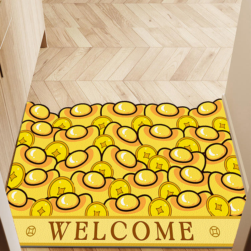 金色地垫入户门垫pvc可擦洗剪裁脚垫门口进门地毯元宝玄关换鞋垫,居家布艺,入户地垫,淘宝优惠券,粉丝福利购,淘宝优惠卷