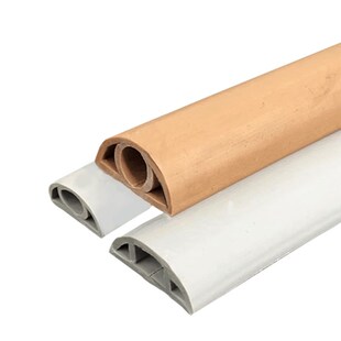 背胶线槽地埋电线家用自粘软胶明线半弧形藏线槽地面眀装走线槽