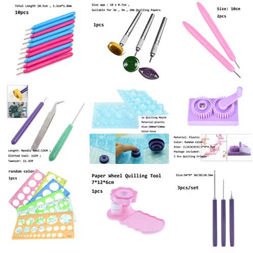 推荐Tweezer Quilling Needle Slotted Pen Tool Kit Quilling Pa