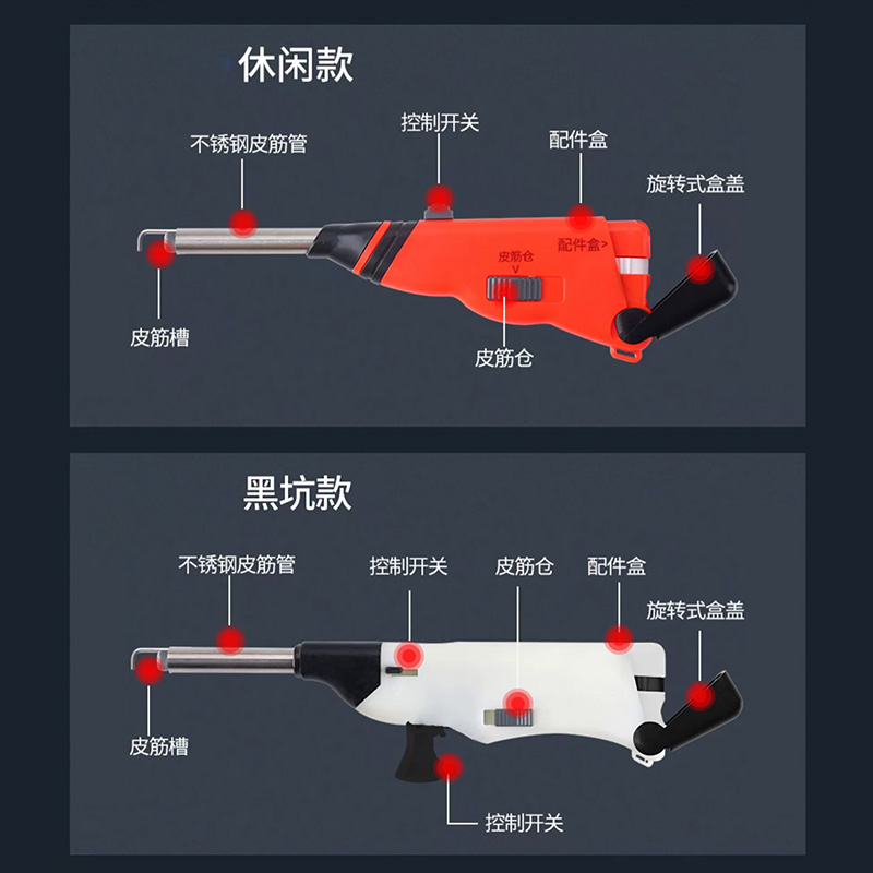 新品强磁自动不锈钢红虫枪上饵器皮筋蚯蚓活饵快速上钩多功能挂饵