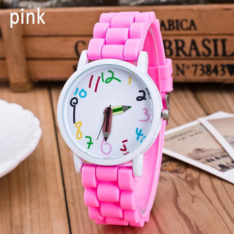 Silicone Watches Children Pencil Pointer Student Watch Quart