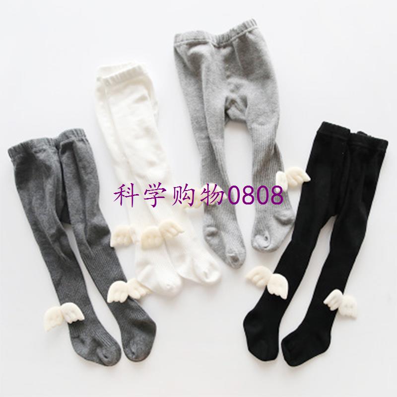 速发2018 High quality baby girl tights angel Wings toddler B