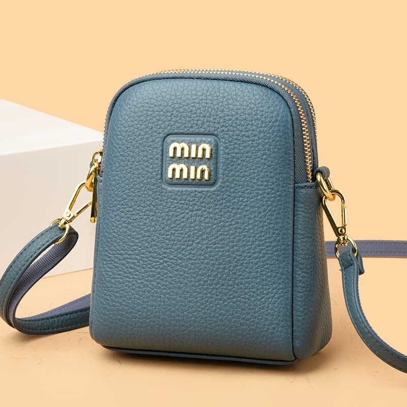 轻便小挎包手机包女斜挎2024新款帆布夏季女士牛津布单肩三层简约